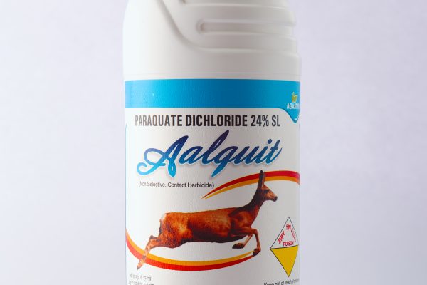 Orange Peel Effect Blow Molded Label on Herbicide Bottle